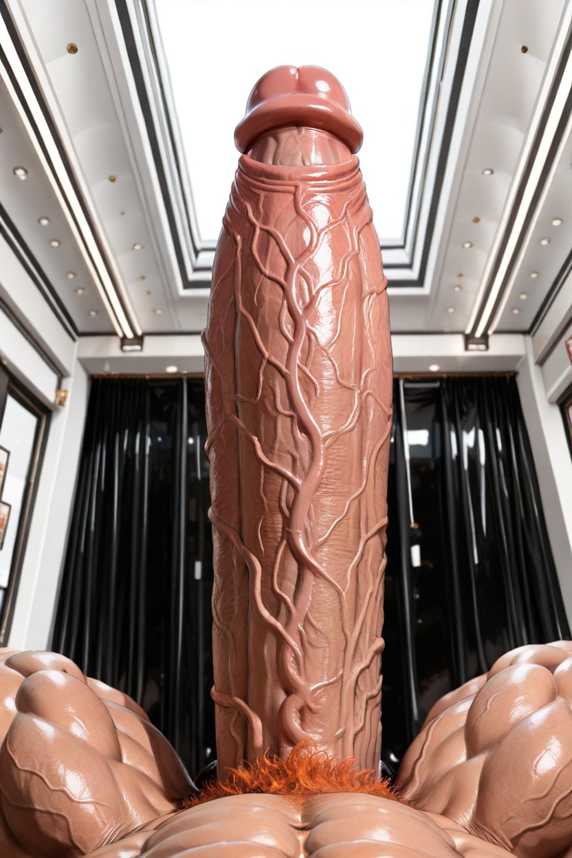 Enormous Giant Hyper Cock, Impossible Gigantic Cock Size, White Penis AI Gay Porn