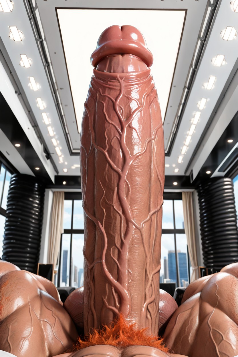 Hyper Gigantic Macro Penis, Very Hairy, Gigantic Growing Hyper Cock AI Gay Porn