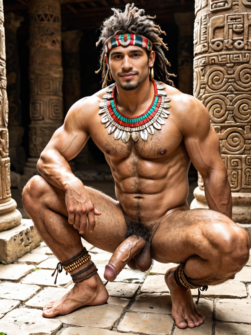 Highly Detailed, Gladiator Greaves, Flaccid Cock AI Gay Porn
