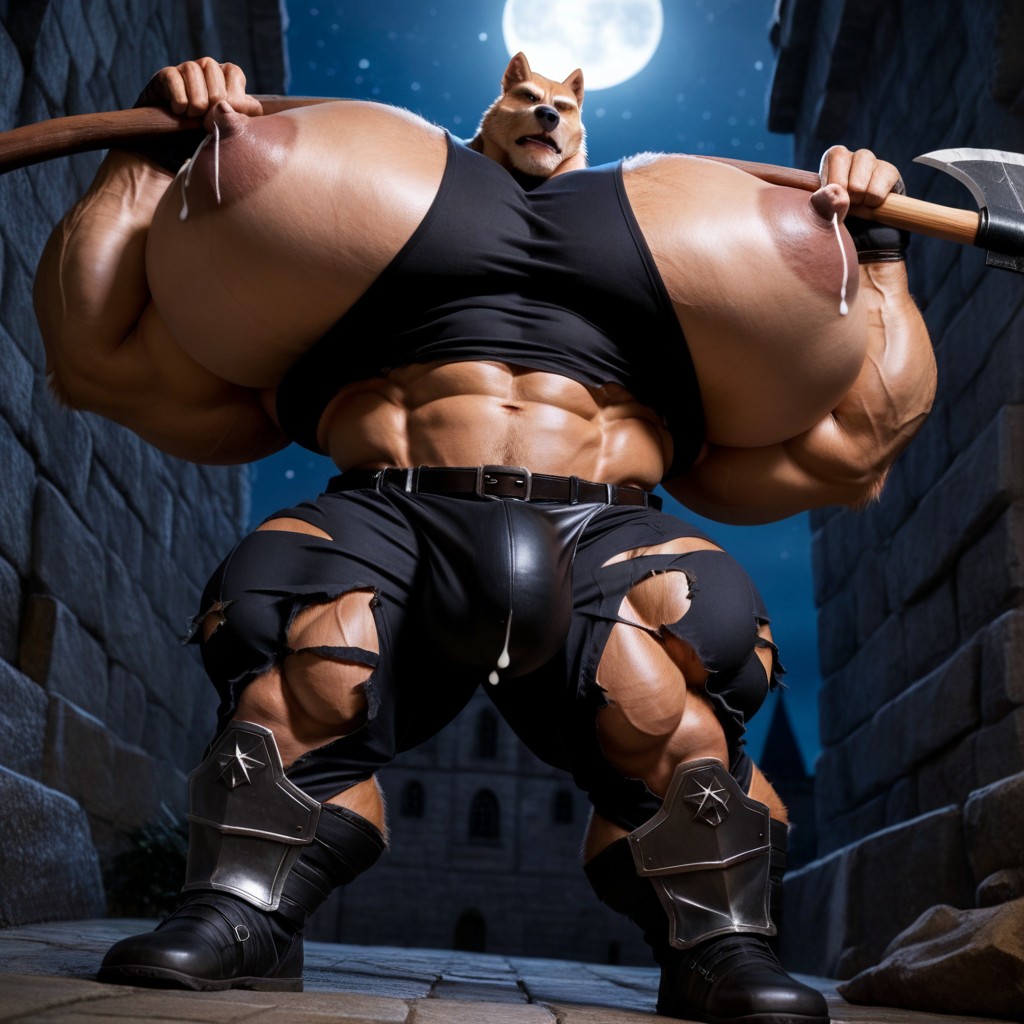 Angry, Big Arms, Wide Angle AI Gay Porn