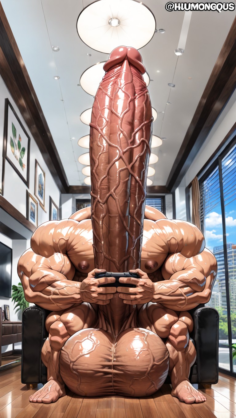 Biggest Macro Penis, Hyper Gigantic Macro Penis, Ultra Wide Hyper Macro Penis Porno IA Gay