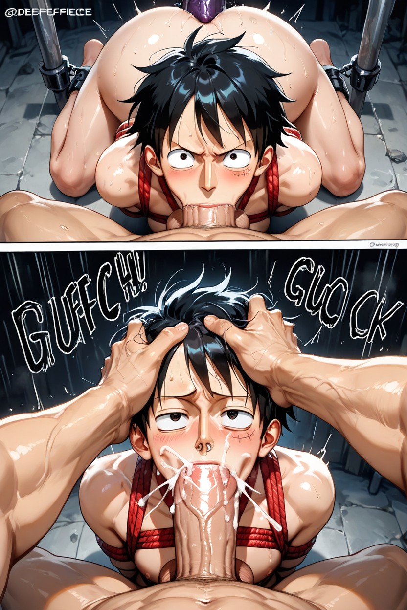 Naked, Restrained, Luffy AI Gay Porn