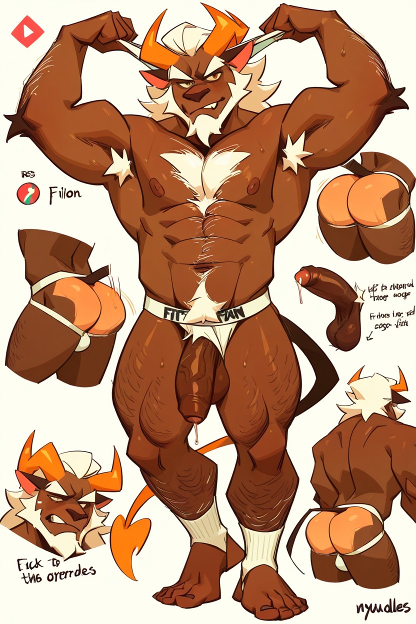 Front View, Top Furry, Black Fur AI Gay Porn