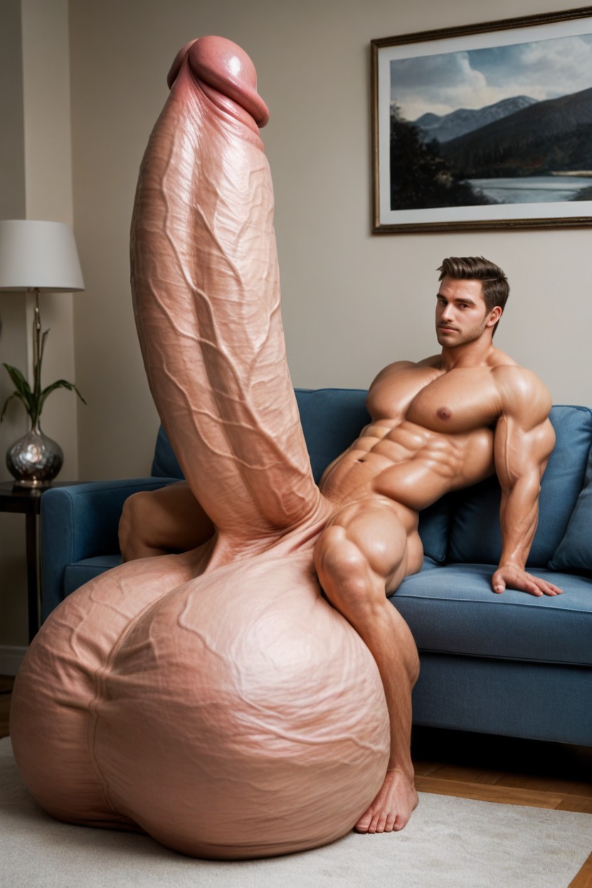 Extreme Hyper Balls, +, Massive Oversized Hyper Cock AI Gay Porn