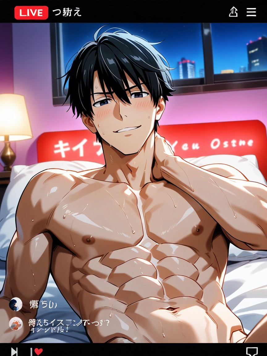 On King Bed, Gay Porno, Uncensored Porno gay IA