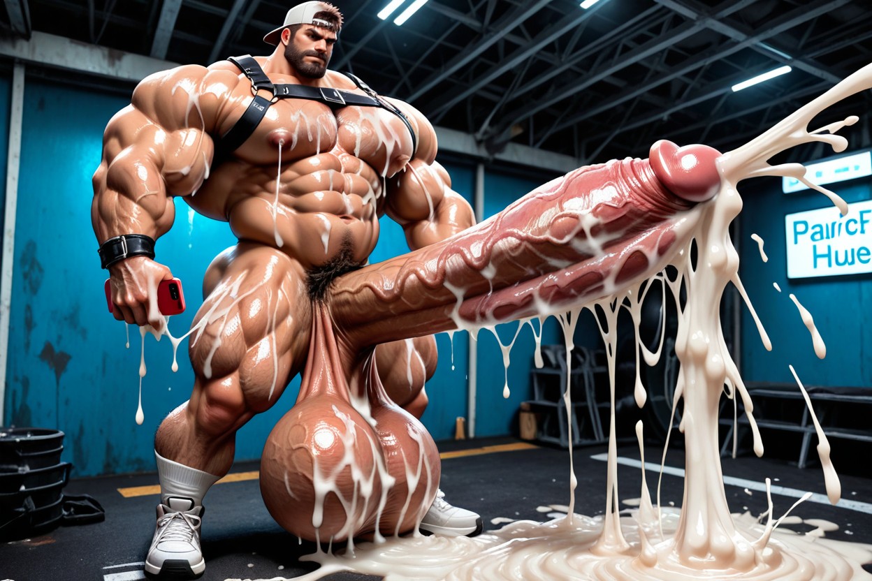 Humongous Thick Penis, Enormous Penis, Absurdly Impossibly Giant Colossal Hyper Cock Pornografia gay com IA