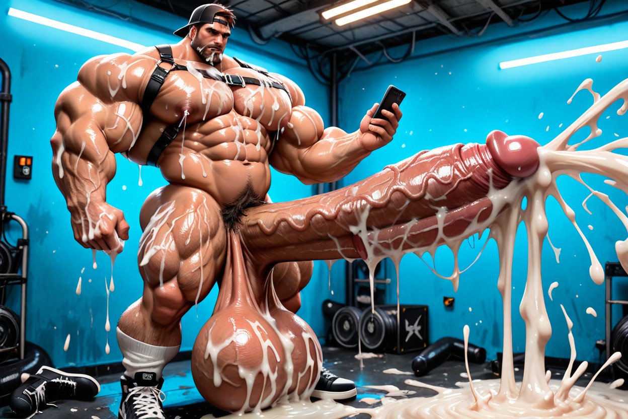 Cum On Testicles, Hyper Cumshot, Enormous Giant Uncut Hyper Cock Porno gay IA