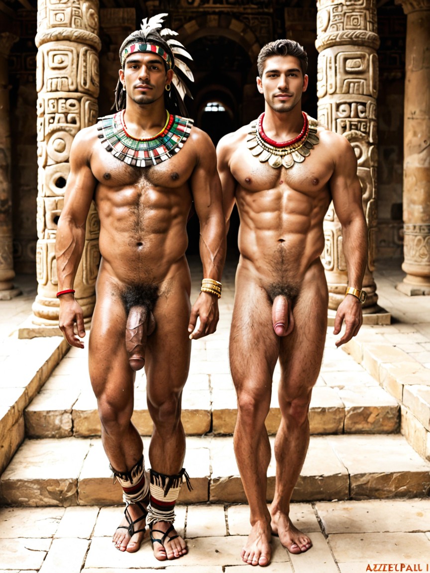 Strong Muscle Bubble Butt, Full Body, Dark Brown Skin AI Gay Porn