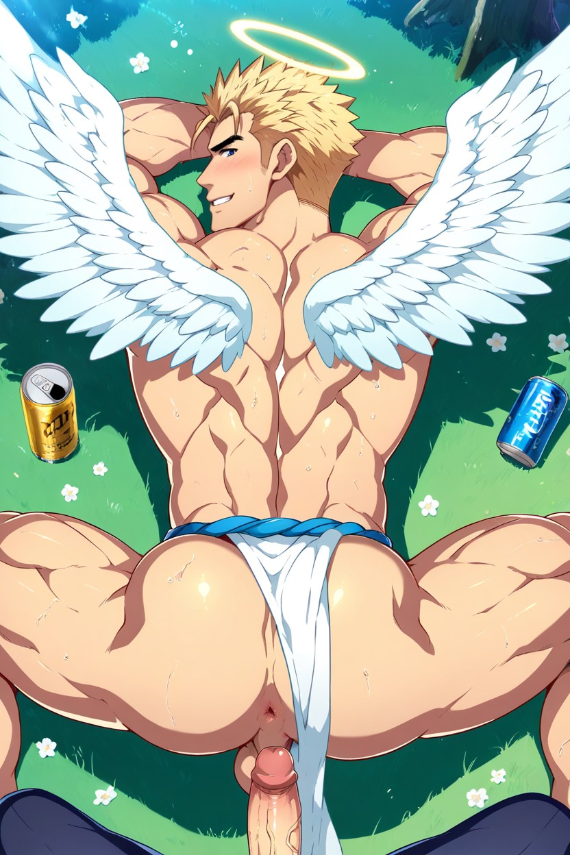 Penis, Balls, Big White Wings Porno gay IA