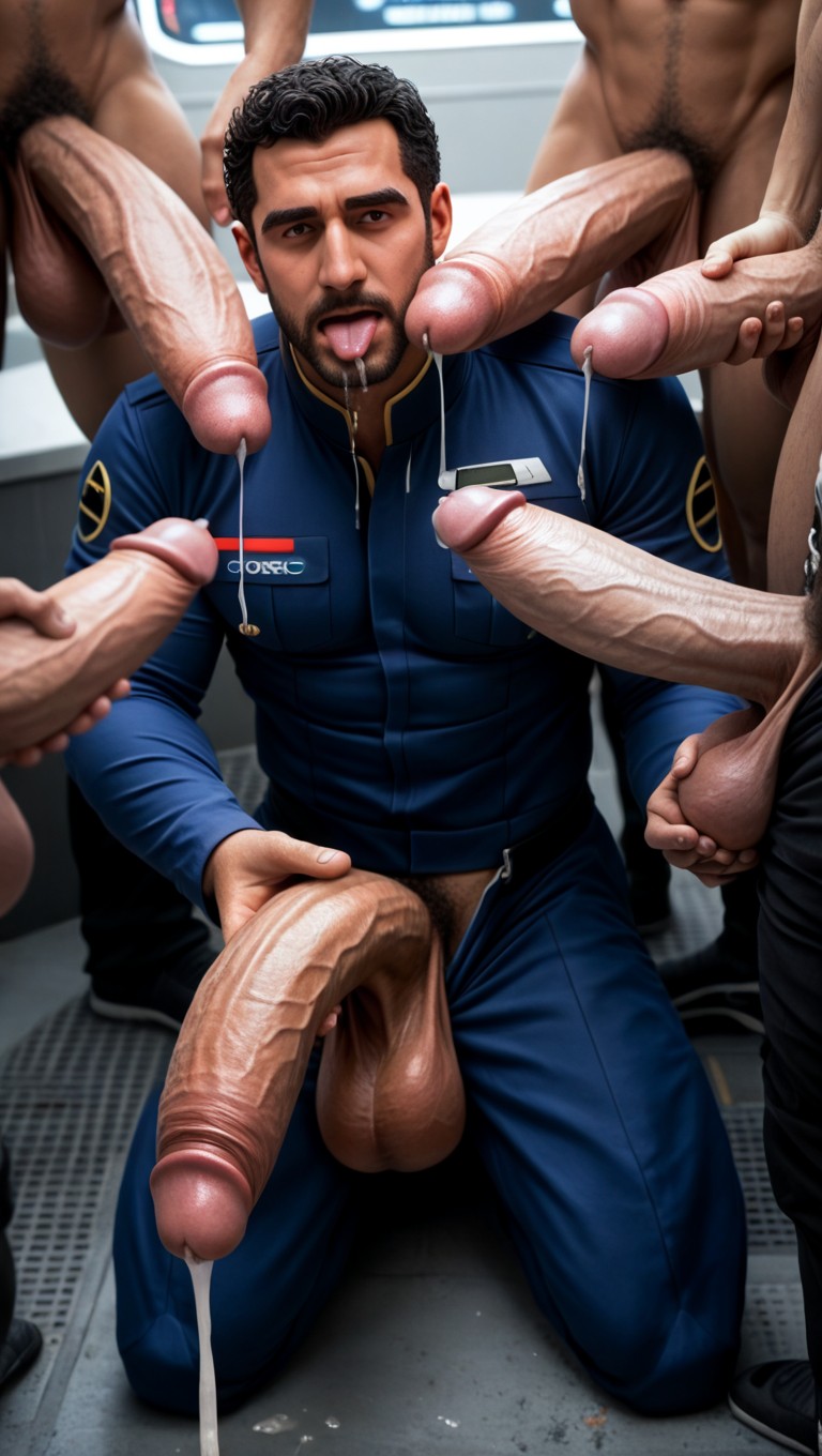 Hugging, Looking Up At Viewer, Male Only AI Gay Porn