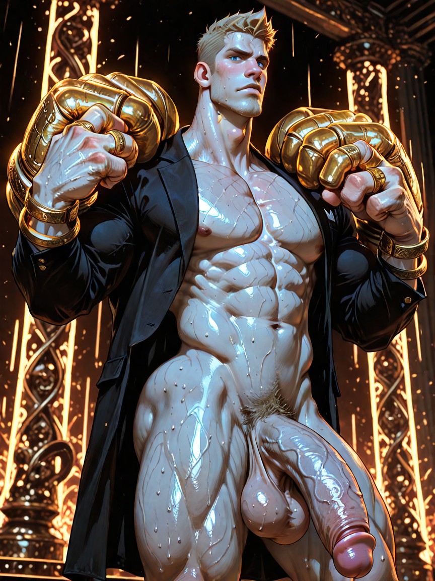 Long Neck, Cocks Is Oversized Huge/thick/long, Scratching AI Gay Porn