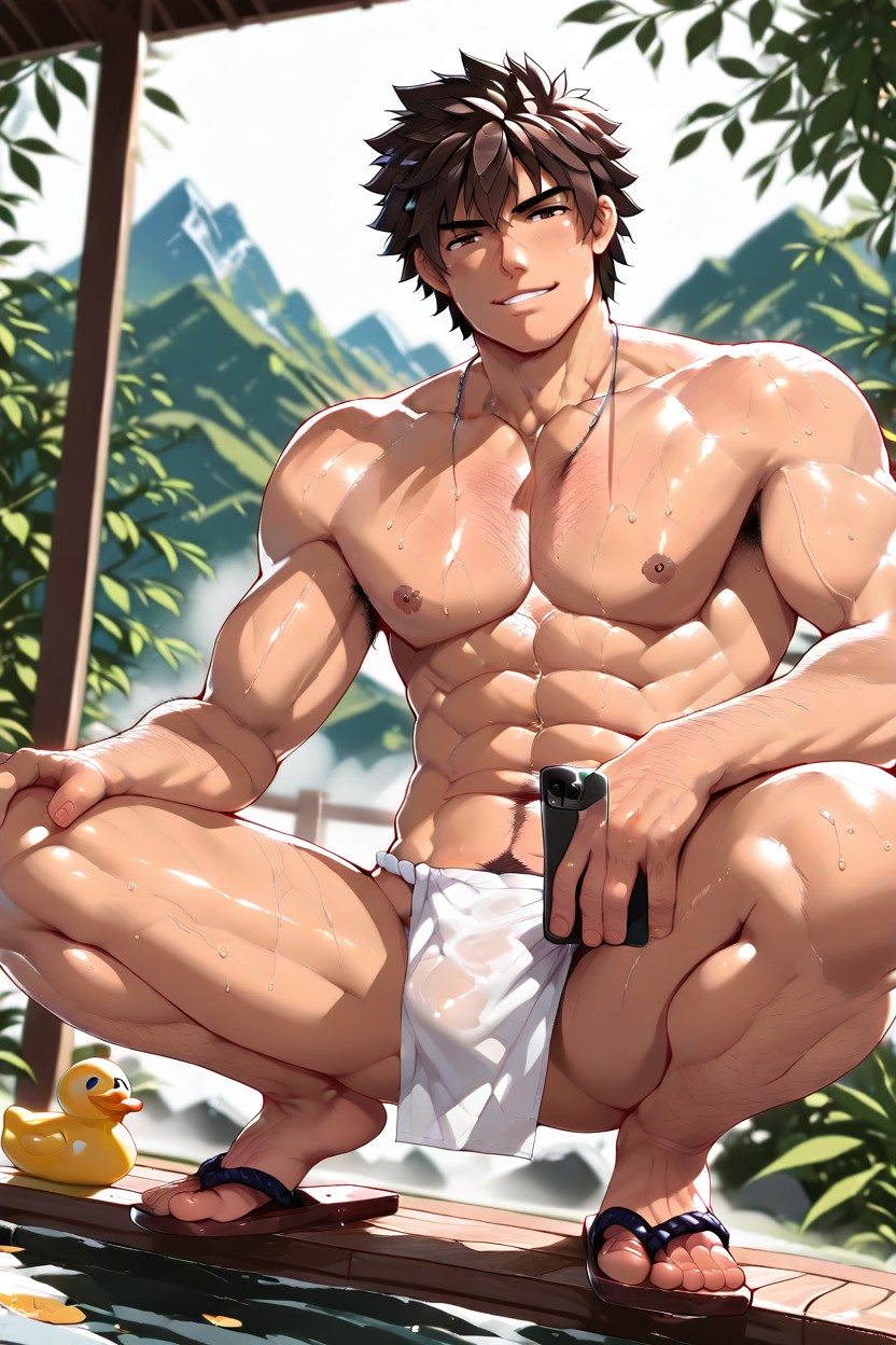Naked Only, Fundoshi, Stubble Porno gay IA
