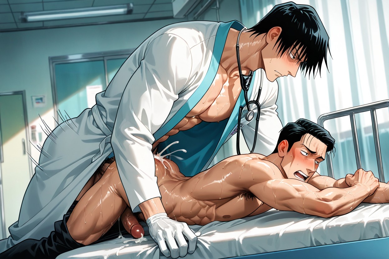 Rough Anal Sex In Hospital Room, Gay Porn, Male Only AI Gay Porn