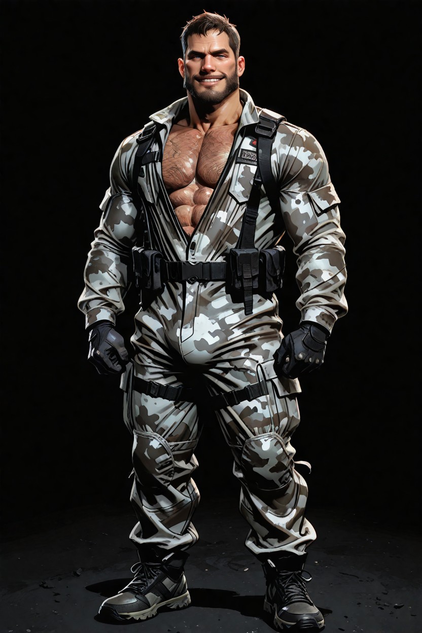 Only One View, Standing, Muscular AI Gay Porn