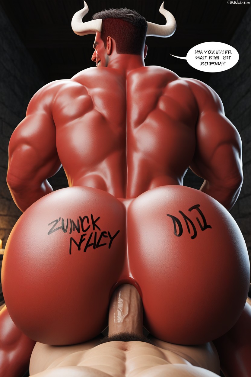 Body Writing, Bottom Killing The Top With His Anus, Hyper Waist AI Gay Porn