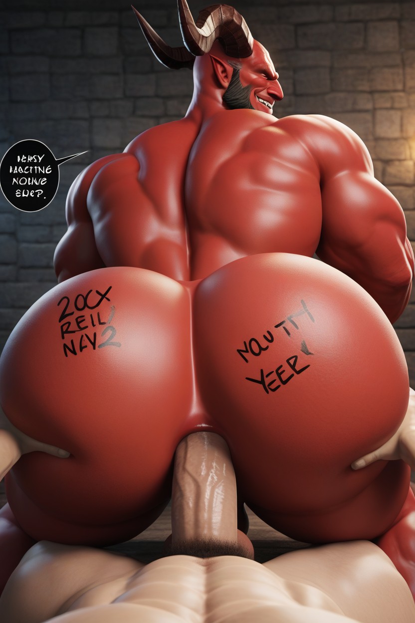 Masculine, Vista Trasera, Body Writing Porno gay IA