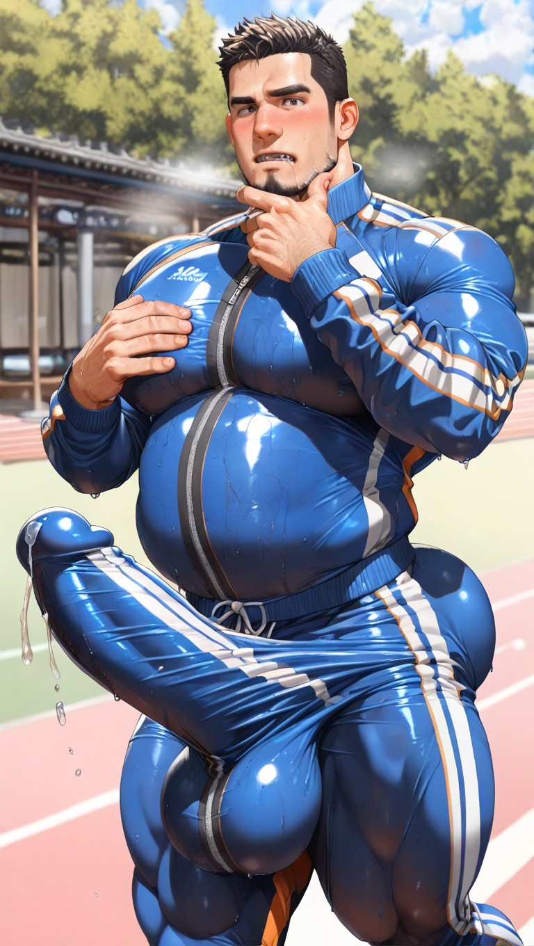 Gigantic Fully Erect Cock Bulge, Hairy Dilf, Upright Massive Erect Bulge 게이 AI 포르노
