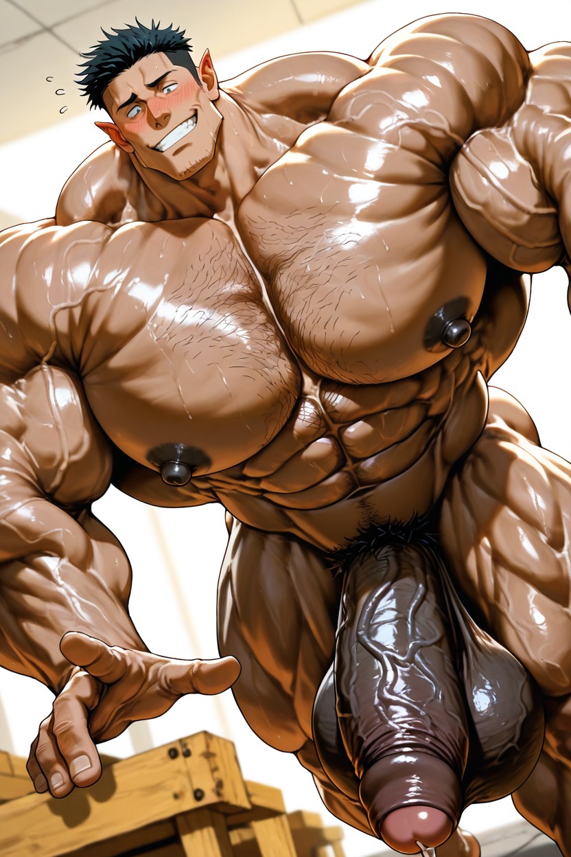 Zoom Out, Gigantic Muscles, Bodybuilders AI Gay Porn