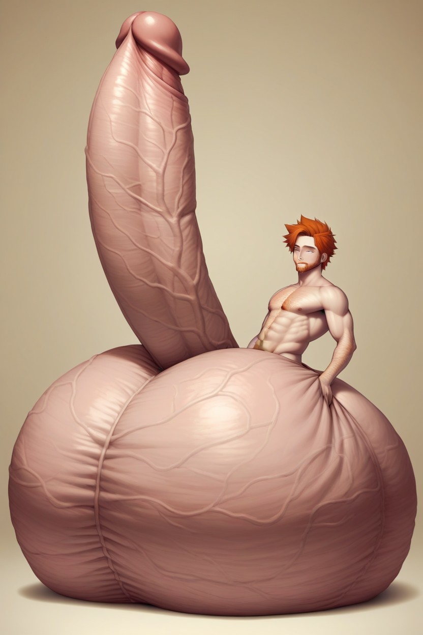Extreme Hyper Balls, Massive Cock Growth, Naked AI Gay Porn