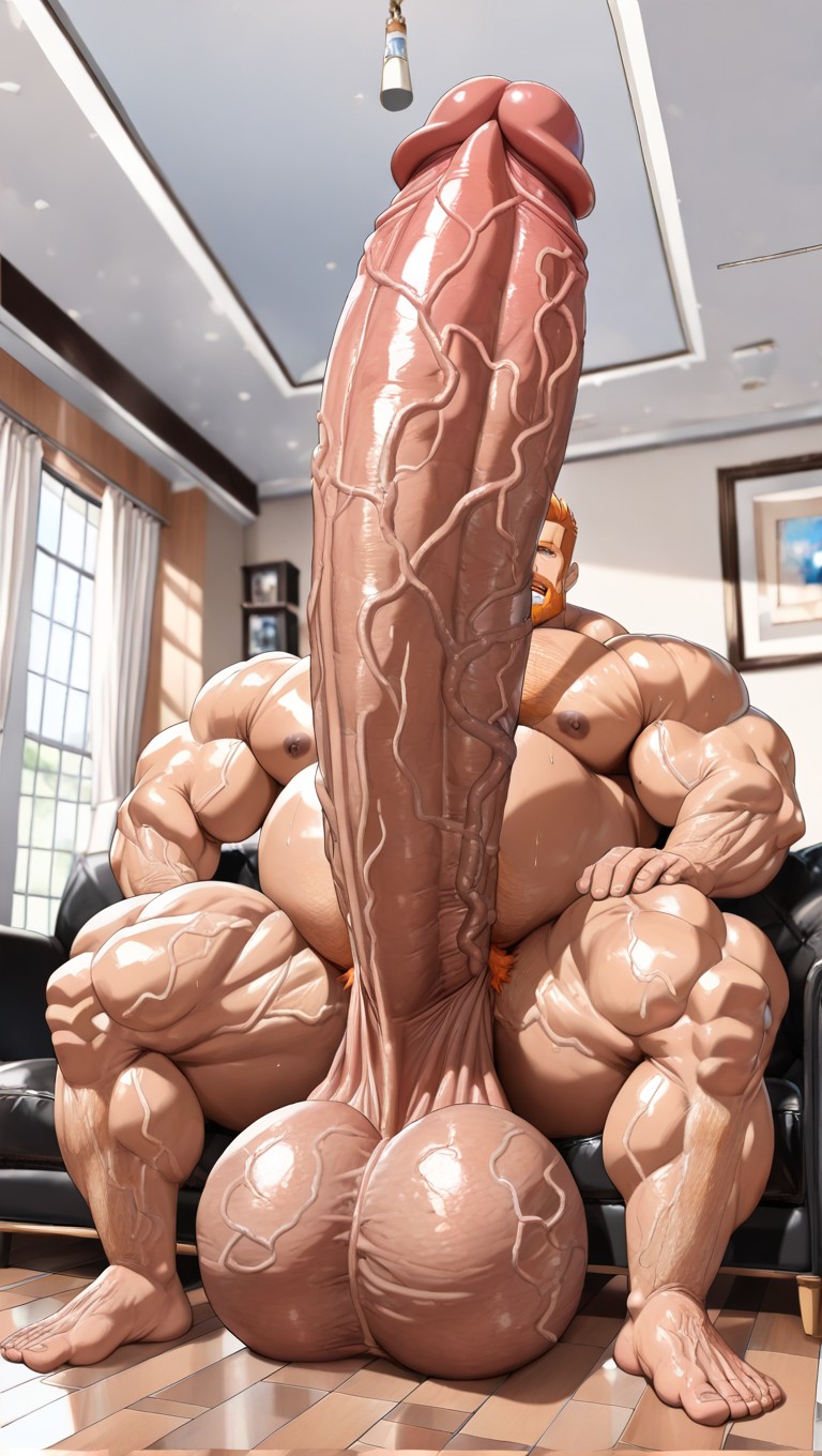Ultra Huge Room Sized Impossibly Big And Thick Hyper Macro Penis, Floor To Ceiling Mega Girth Penis, Scandinavian AI Gay Porn