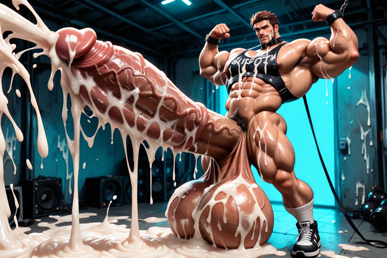 Gigantic Growing Uncut Hyper Cock, Cum Covering Body, Surreally Gigantic Hyper Cock Porno gay IA