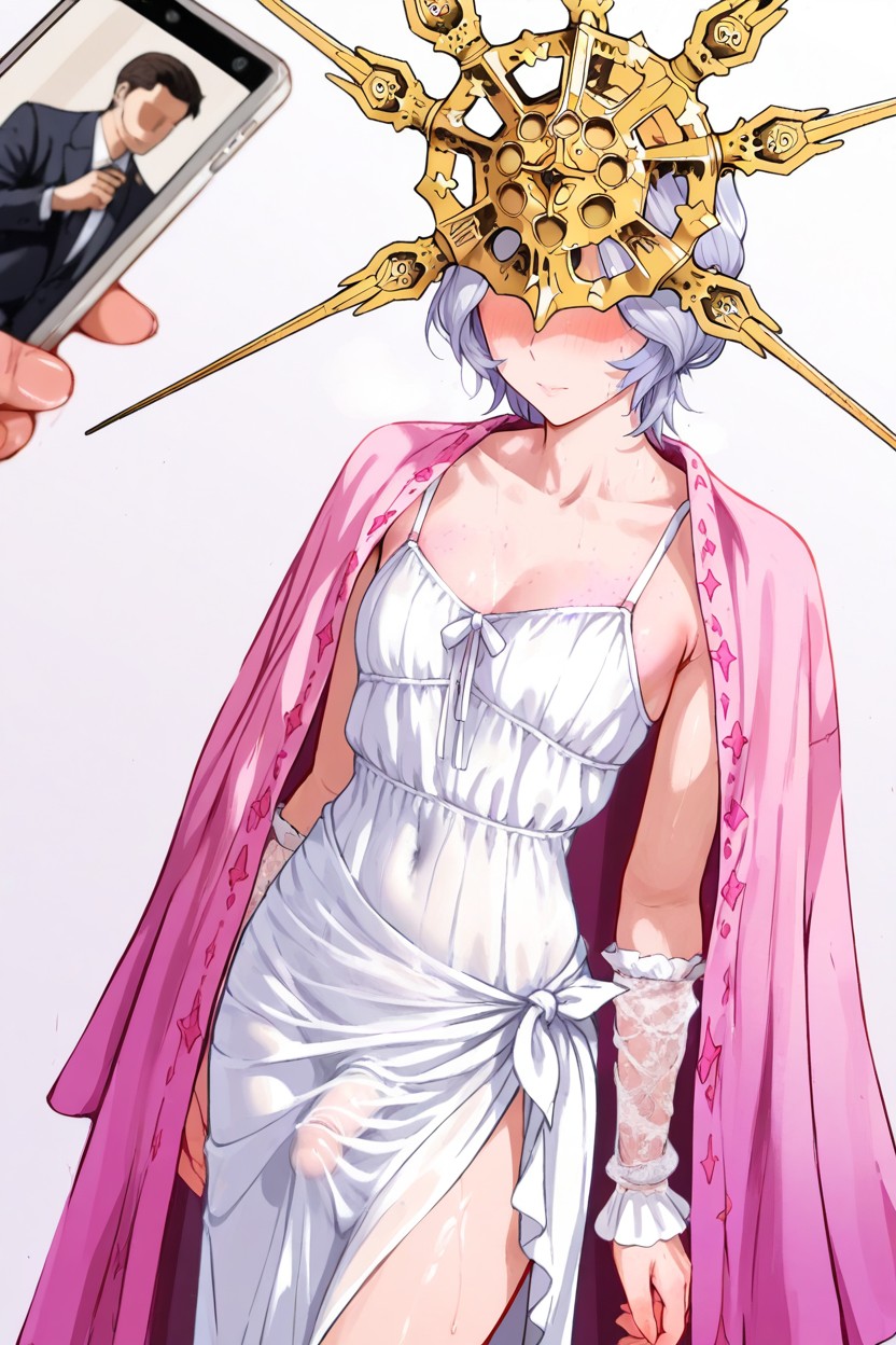 Terasu Mc Style, Smooth Pink Fair Skin, Pink Fair Skin Feminine Gwyndolin AI Gay Porn