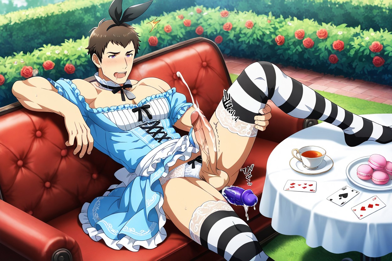 Drooling, Rose Garden, Cum On Teacup AI Gay Porn