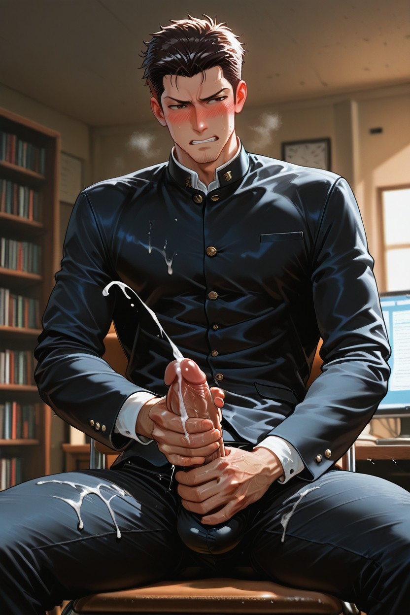 Study Room, Sunny, Fit AI Gay Porn