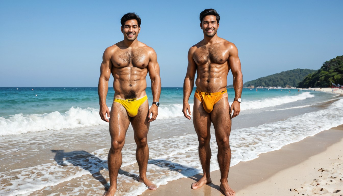 Densely Hairy Body, Thick Thighs And An Athletic Build, Smiling Porno gay IA