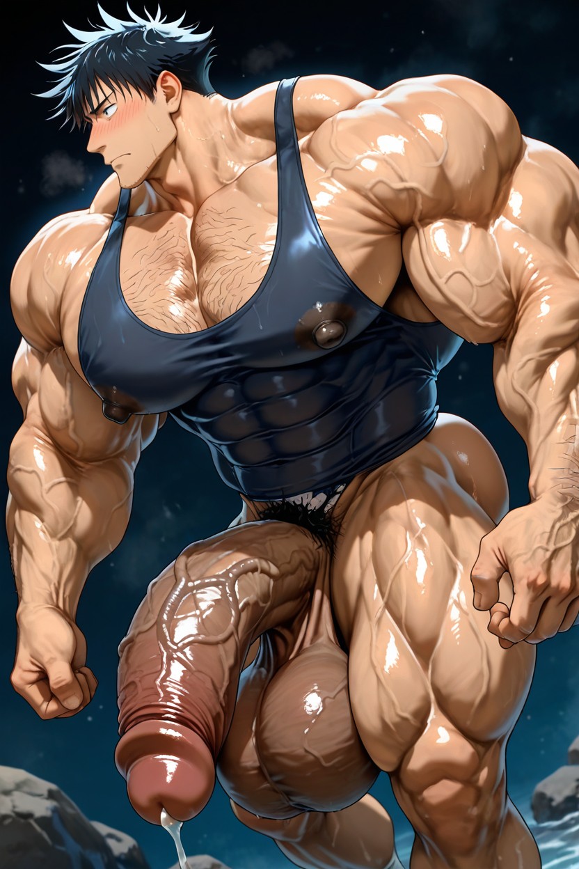 Oiled Skin, Profile, Three Quarter View ゲイAIポルノ