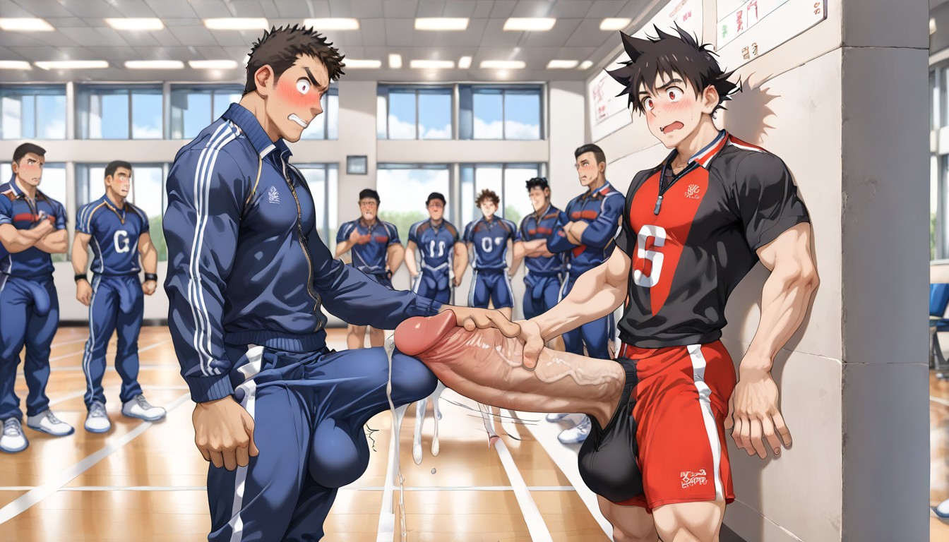 Red Eyes, Academic, Sportswear AI Gay Porn