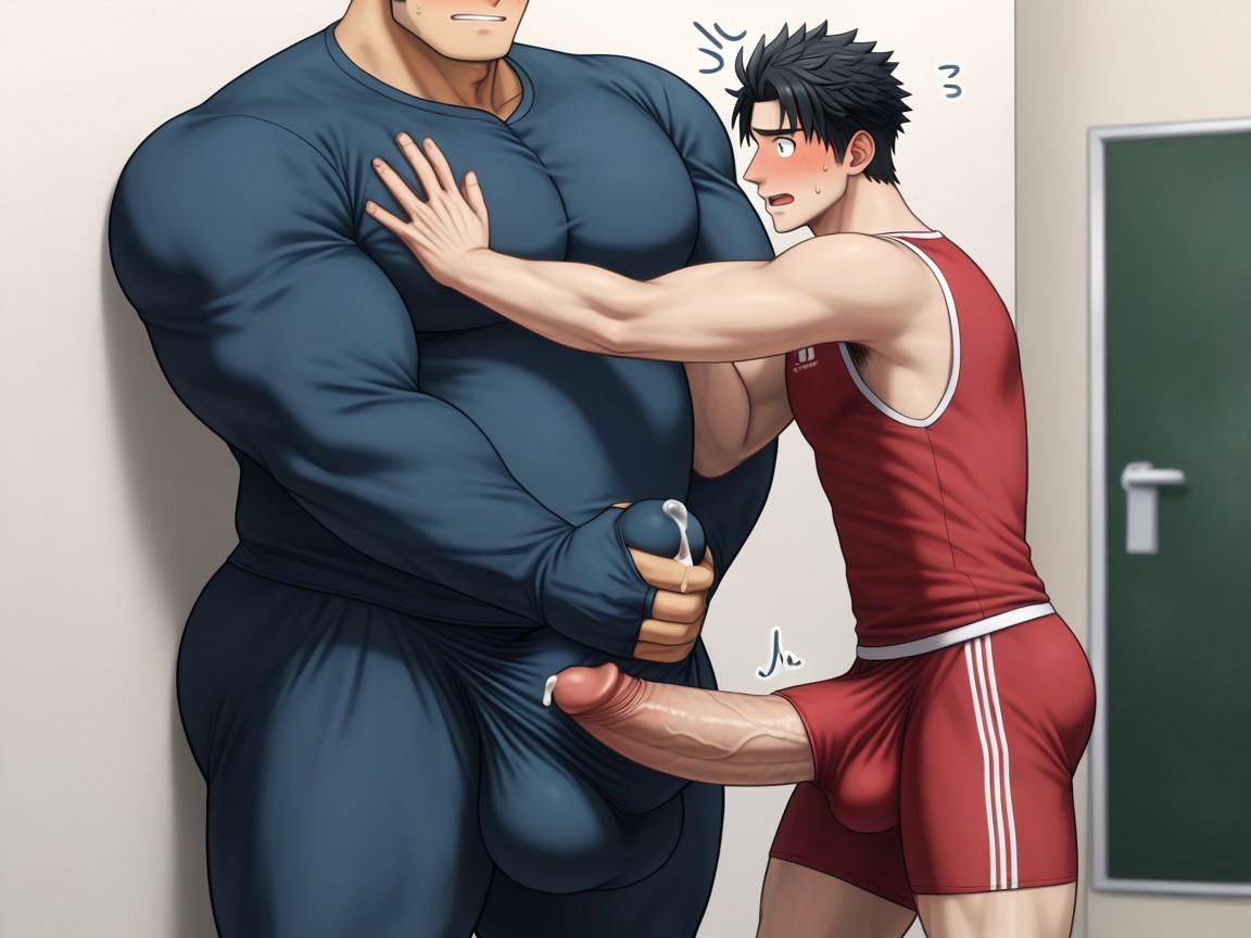Keishin Kondou Yoshinori Artstyle, Orgasm Face, Men AI Gay Porn
