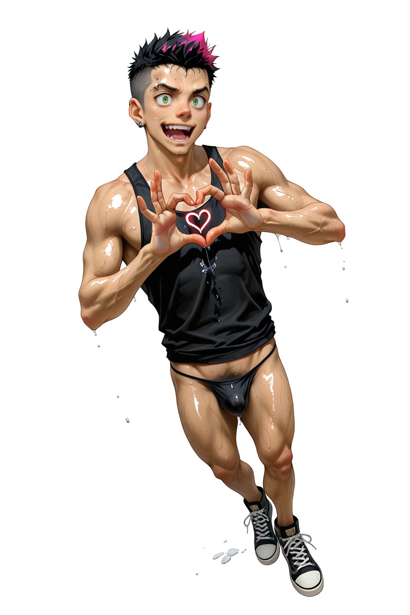 Hairless Body, Extremely Surprised, Realistic AI Gay Porn