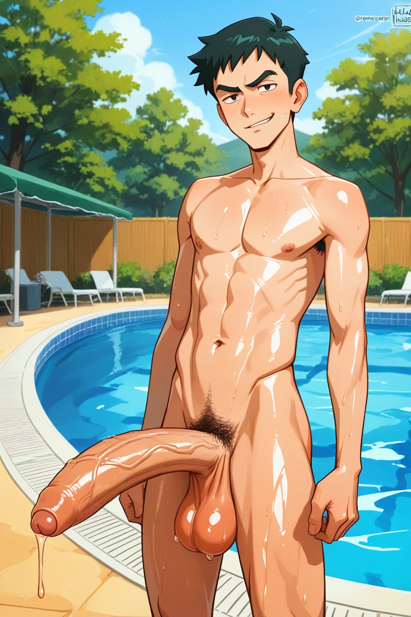 Foreskin, Otoko No Ko Man, Front View AI Gay Porn