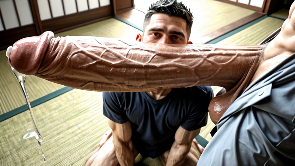 Impossibly Thick And Long Uncut Hyper Cock, Buskless, Looking Up At Cock Porno gay IA
