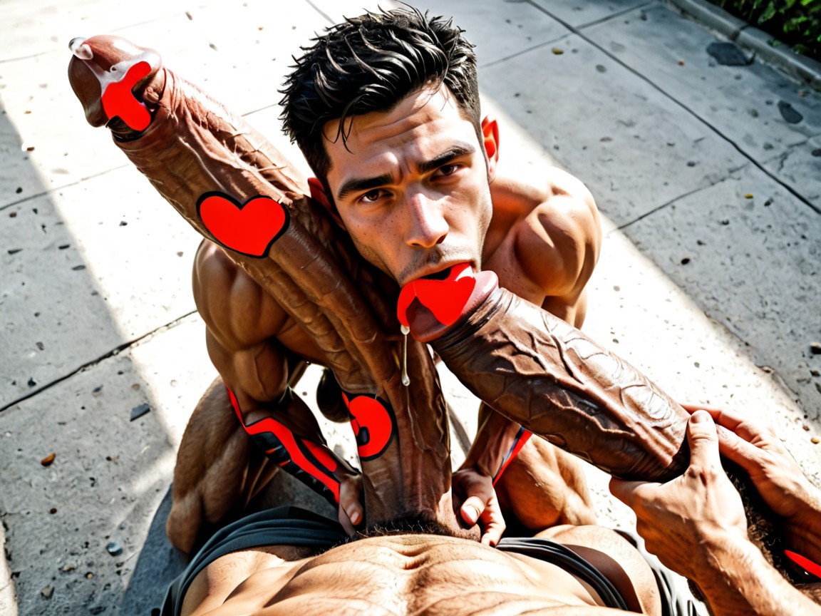 Correct Anatomy, Hyper Dilf In Front Of Him, No Makeup AI Gay Porn