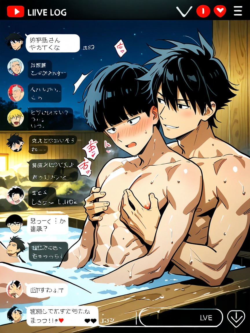 Uncensored, Sweat, In Hot Spring Bath Porno gay IA