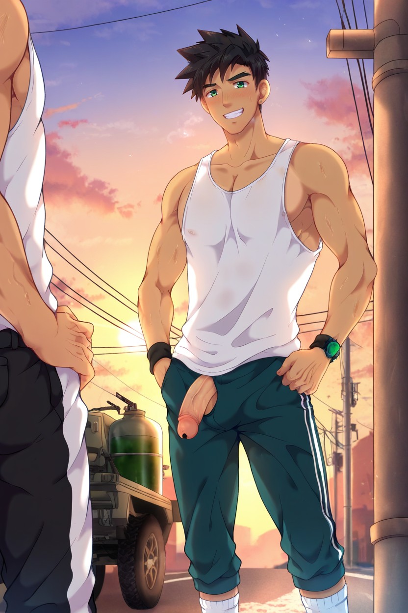 In Heat, Standing, 18+ AI Gay Porn