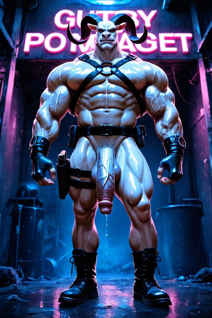 Blue Hour, White Head, Bottom Up AI Gay Porn