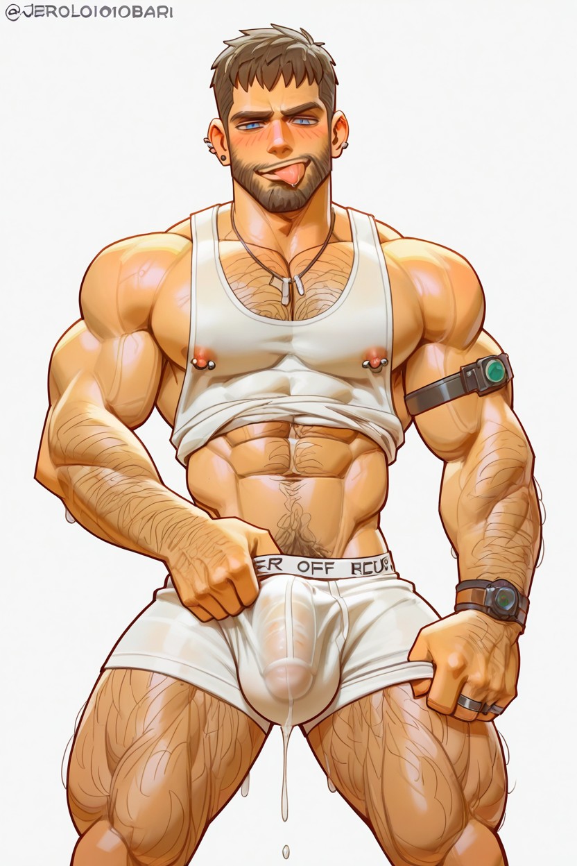 Vanripper, In Heat, Tank Top Pulled Up AI Gay Porn