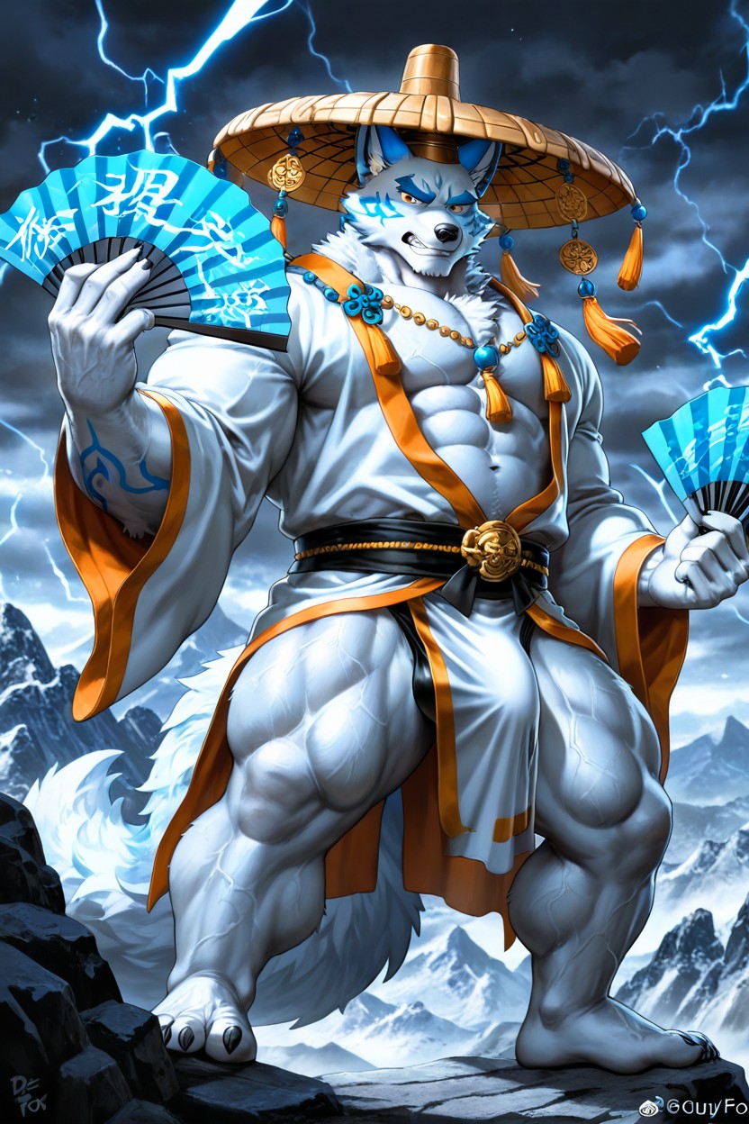Fox, Strong Arms, Thick AI Gay Porn