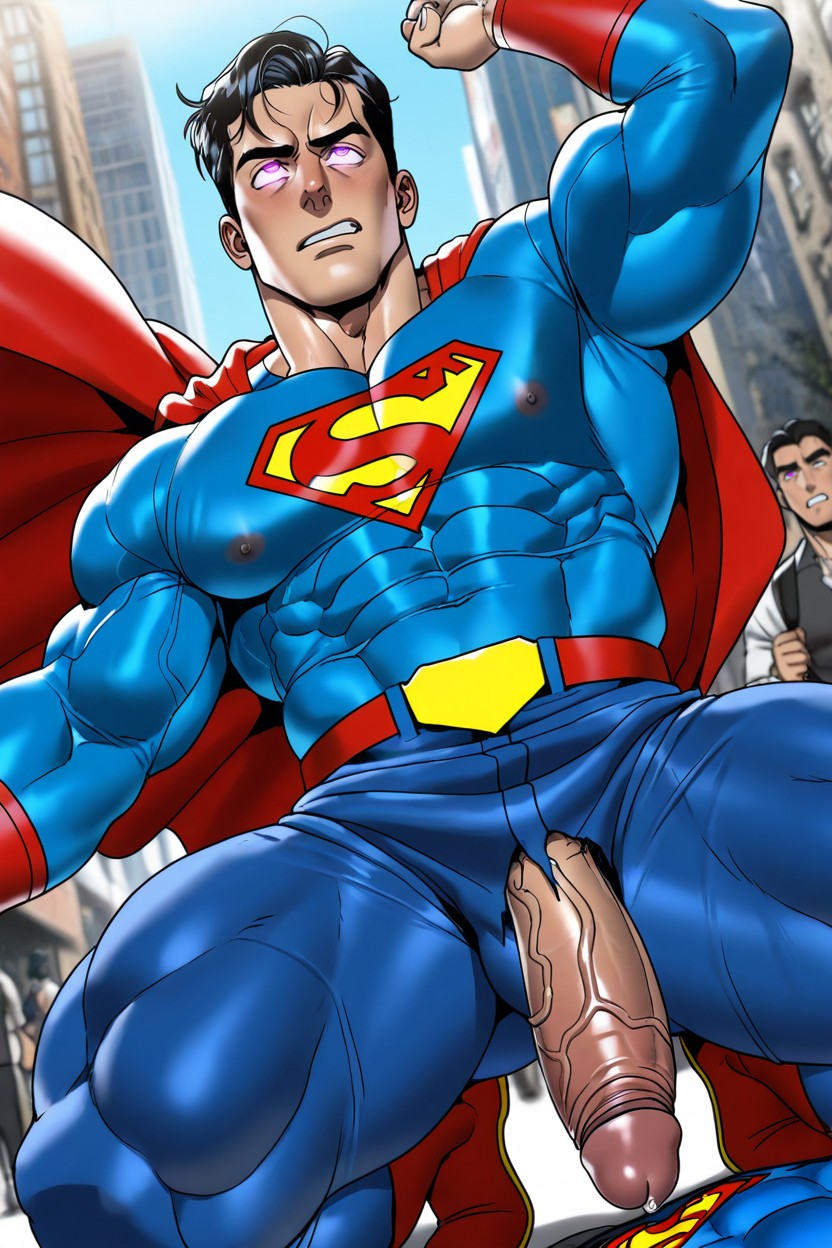 Red Cape, Superman, Sexy Nipples AI Gay Porn