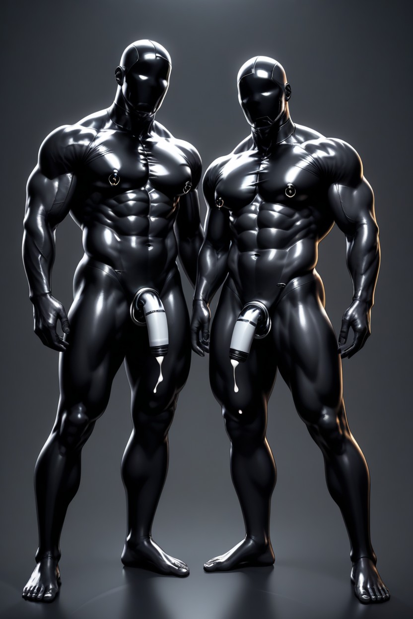 Body Temperature Surface, Transparent Neck, Faceless AI Gay Porn