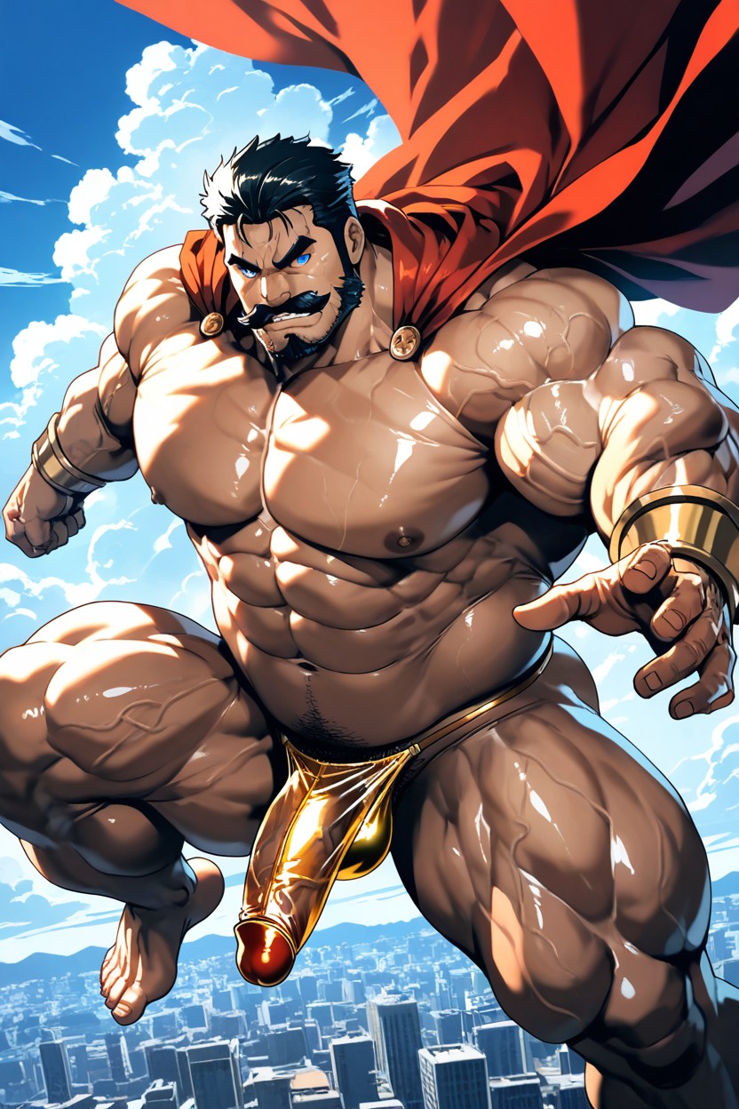 Thick Mustache, Latino, Bulge Cock AI Gay Porn