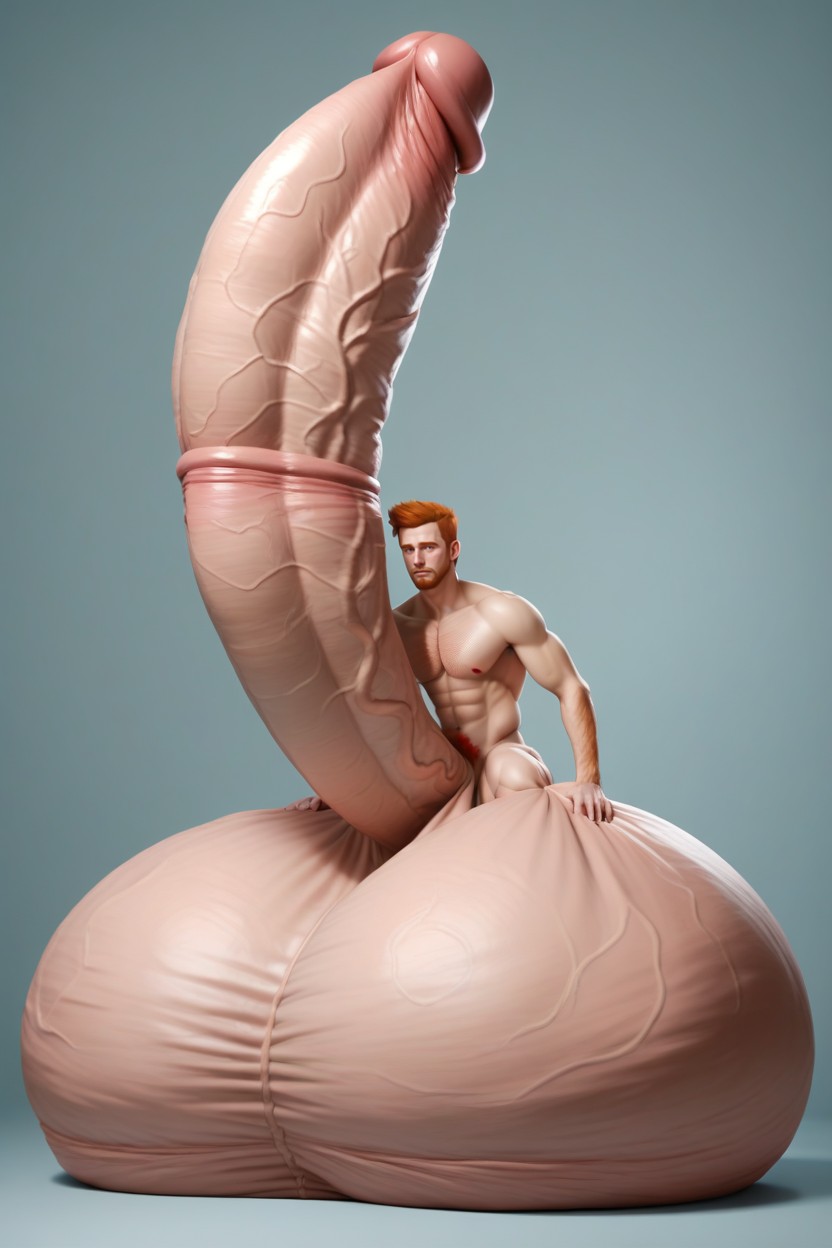 Extreme Ball Growth, Massive Cock Growth, More Oversized Heavy Hyper Balls AI Gay Porn