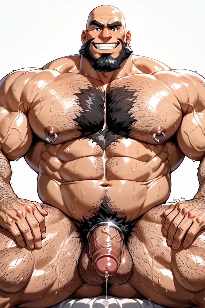 Smug, Strong Jaw, Hairy Arms AI Gay Porn