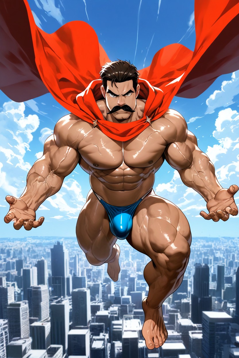 Semi-realistic Anime, Thick Thighs, Detailed Anime Style AI Gay Porn