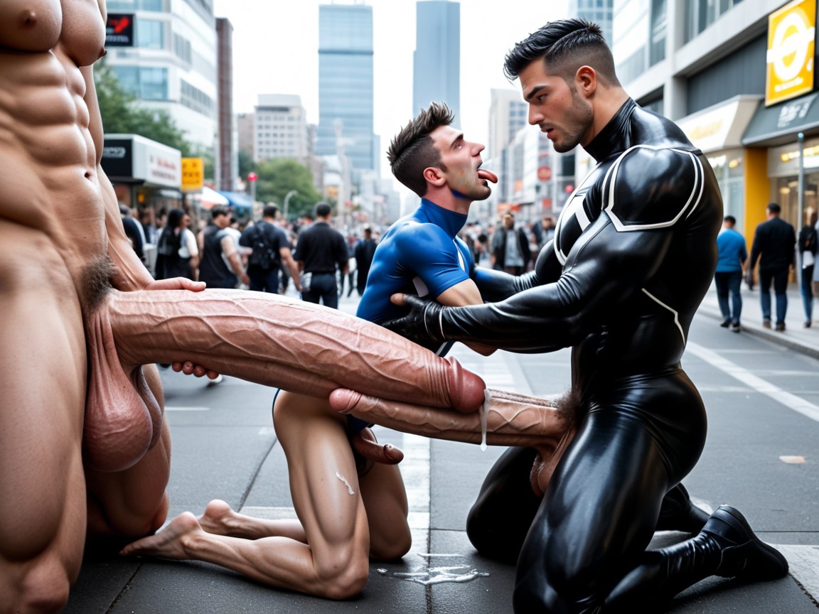 Fuckboy, Male Pixiecut Blackhair, Correct Anatomy AI Gay Porn