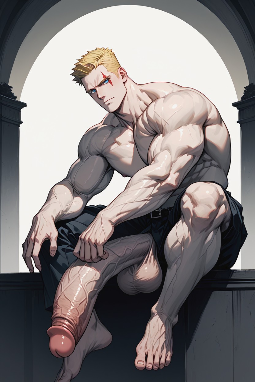 Impossibly Long Hyper Penis, 18+, Naked AI Gay Porn