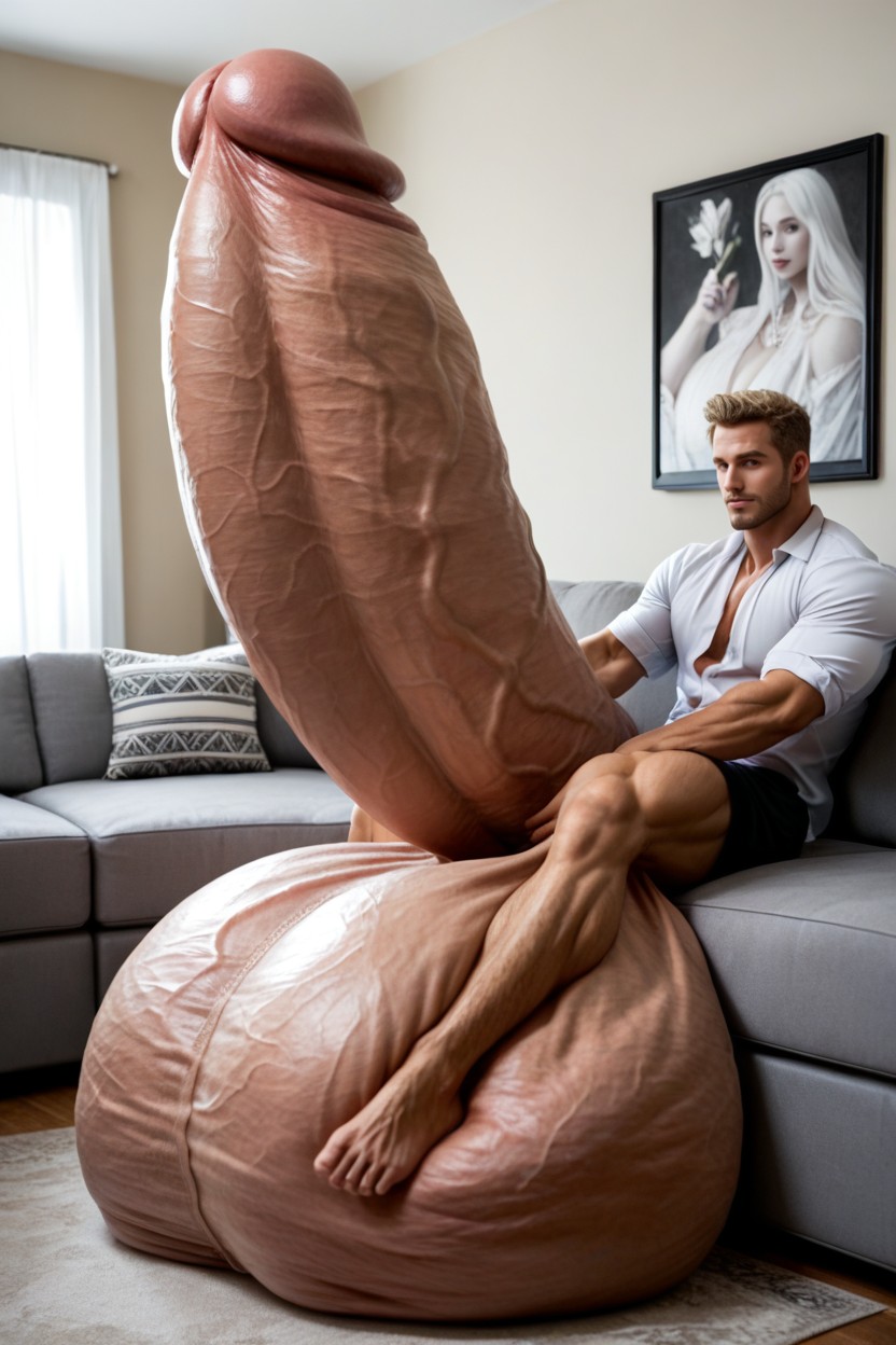 Massive Oversized Hyper Balls, Waist Shot, Extreme Hyper Testicles Porno gay IA